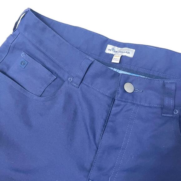 Peter Millar Navy Blue Pants 32/34 eb66 Performance Five-Pocket Pant - Picture 5 of 12